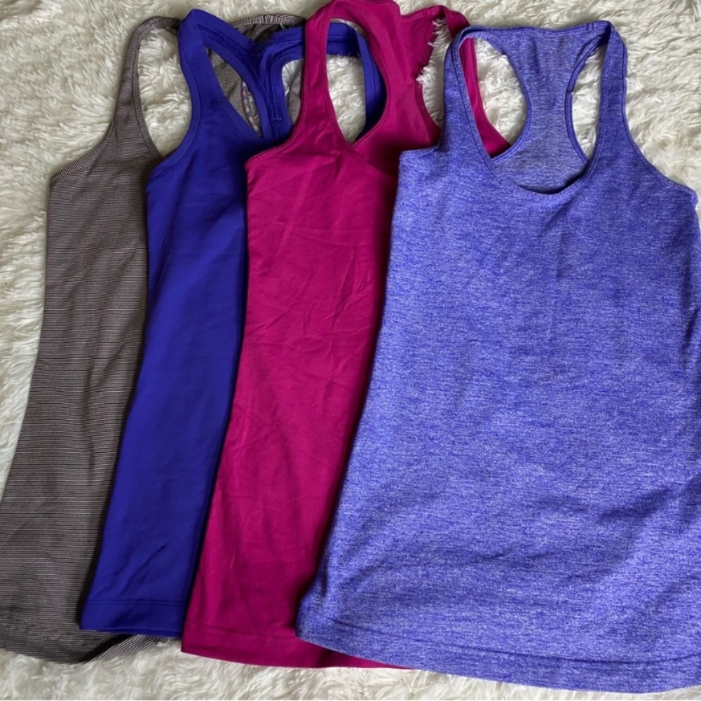Lululemon Cool Racerback Tank Tops - Set of 4 - size 6
